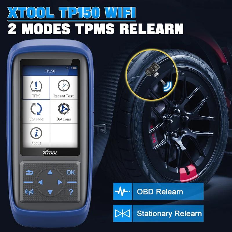 XTOOL TP150 TPMS Relearn Tool, Programming for XTOOL TS100, Relearn/Reset/Activate Car Tire Sensor, Universal TPMS Relearn/Reset/Activate 2026Tire Pressure Monitoring System Data Automotive Diagnostic Activation Vehicle