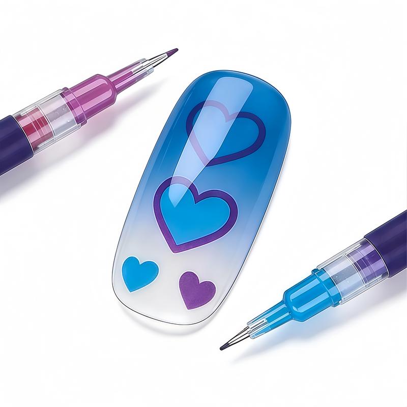 12-Color Nail Art Marker Set: Micro-Tip Waterproof Pens, Lasts 7-14 Days | DIY Salon Gel Nails at Home Kit for Beginners | Valentine‘s Day, Prom, Wedding Gift for Kids, Teens, Adults | with Free Video Tutorial