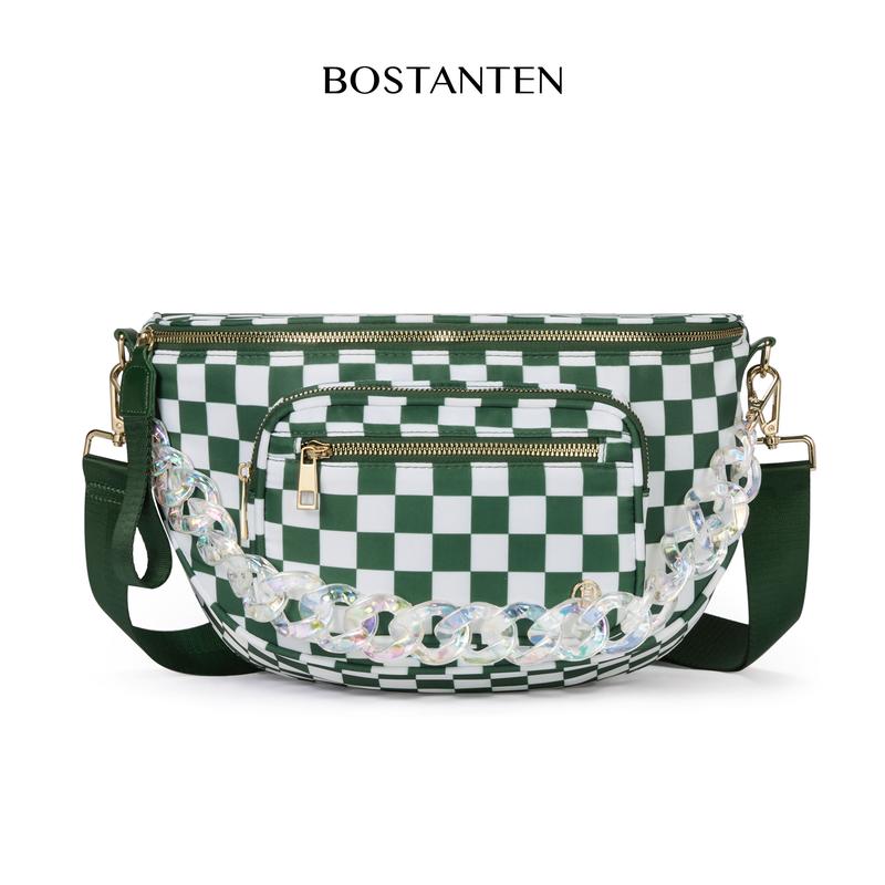 【BUY BUM BAG GET FREE 】BOSTANTEN Handbag Chain Straps Purse Chain Strap Fashionable Replacement for bum bag