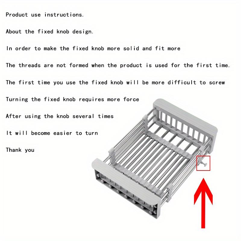 Drain Rack, Telescopic Draning Basket, Kitchen Basket, Home Dish Rack, Retractable Sink Shelf, Suitable For Rectangular Sink