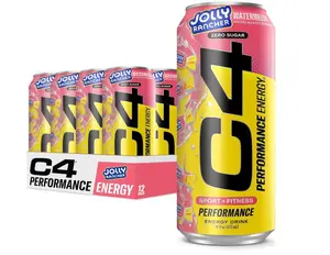C4 Performance Energy Drink, Zero Sugar Jolly Rancher Watermelon - 12PK/16Oz
