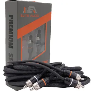 Elite Audio EA-PRM15 15ft RCA Cable – Premium 2-Channel Twisted Pair with Noise Reduction | Oxygen-Free Copper | Male to Male