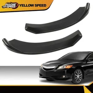 Universal Front Bumper Lip Spoiler Splitter Diffuser Winglet Type 2Pcs Black
