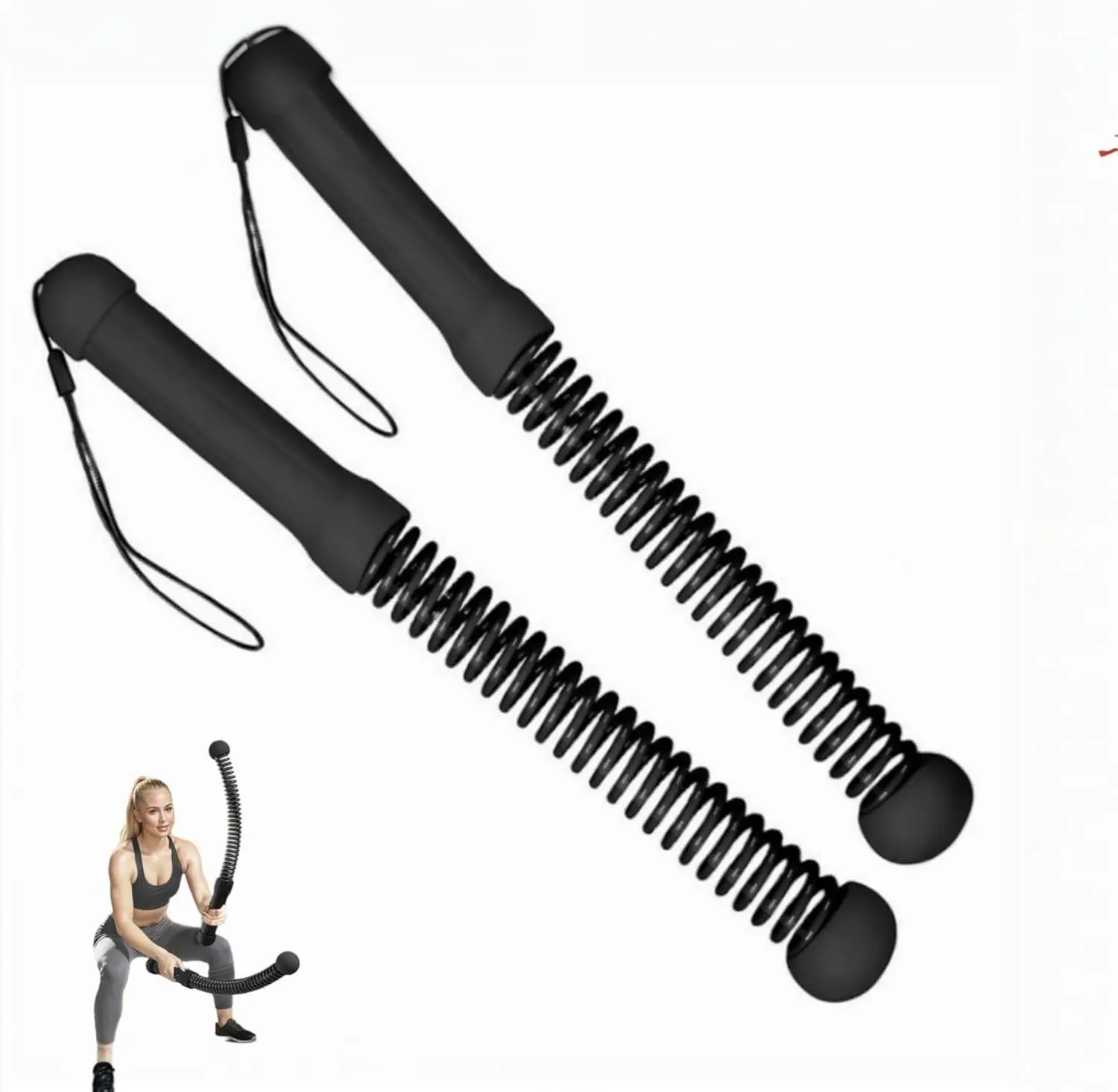 Ropelss Battle Ropes,Cordless Workout Rope for Home Gym, Portable Arm Exerciser Rope for Strength Building, HIIT and Low-Impact Aerobic Training for Women&Men