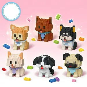 151-235PCS Easter Building Blocks Puzzles for Kids, STEM Educational Toys with Cute Cat & Dog Figures, Safe Animal Construction Set, Learning Activity & Easter Gift for Boys & Girls