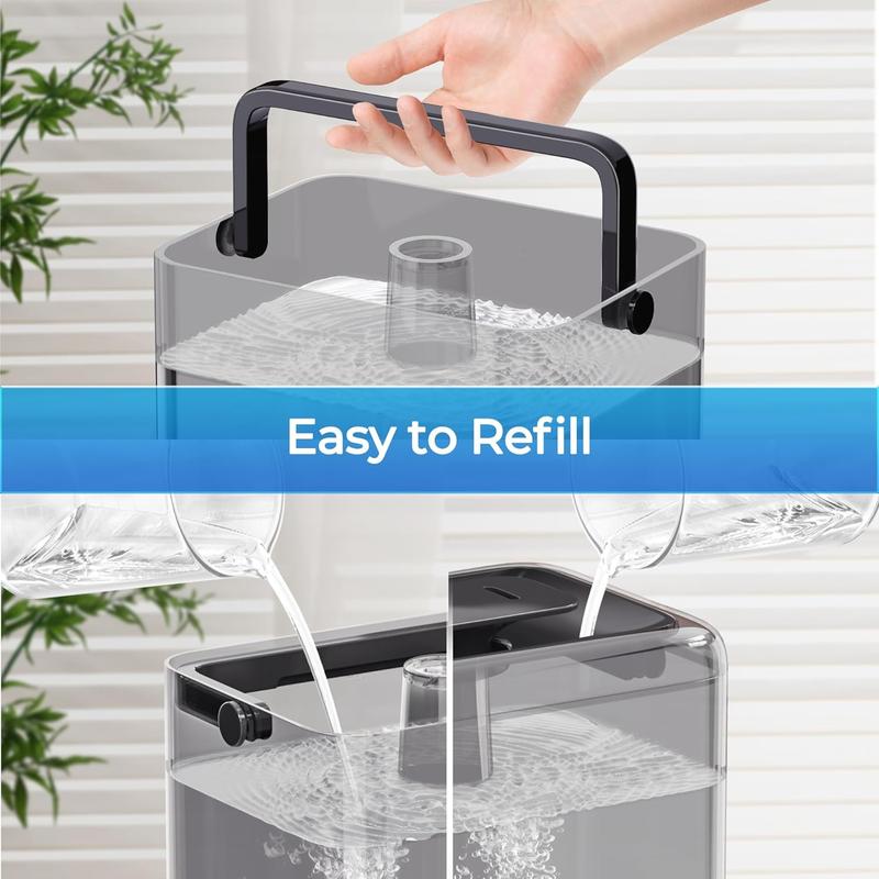 Chivalz 4L&6L Humidifier & Air Purifier with Top-Fill Design, Remote Control, Cool Mist Humidifier with 360° Nozzle, 2-IN-1 Oil Diffuser for Bedroom, Home, Baby Nursery & Plants, Household Appliances#TikTokShopBlackFriday