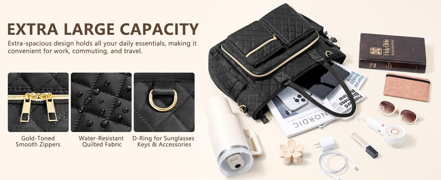 Floe Bible Cover Case Large Tote Bag for Women w/Shoulder Strap, Easter Christian Gifts for Women