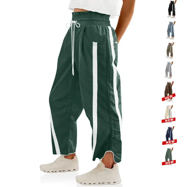 UANEO Loose Barrel Pants for Women Quick Dry Lightweight Hiking Travel Workout Running Comfy Lounge Pants with Pockets SummerVibes