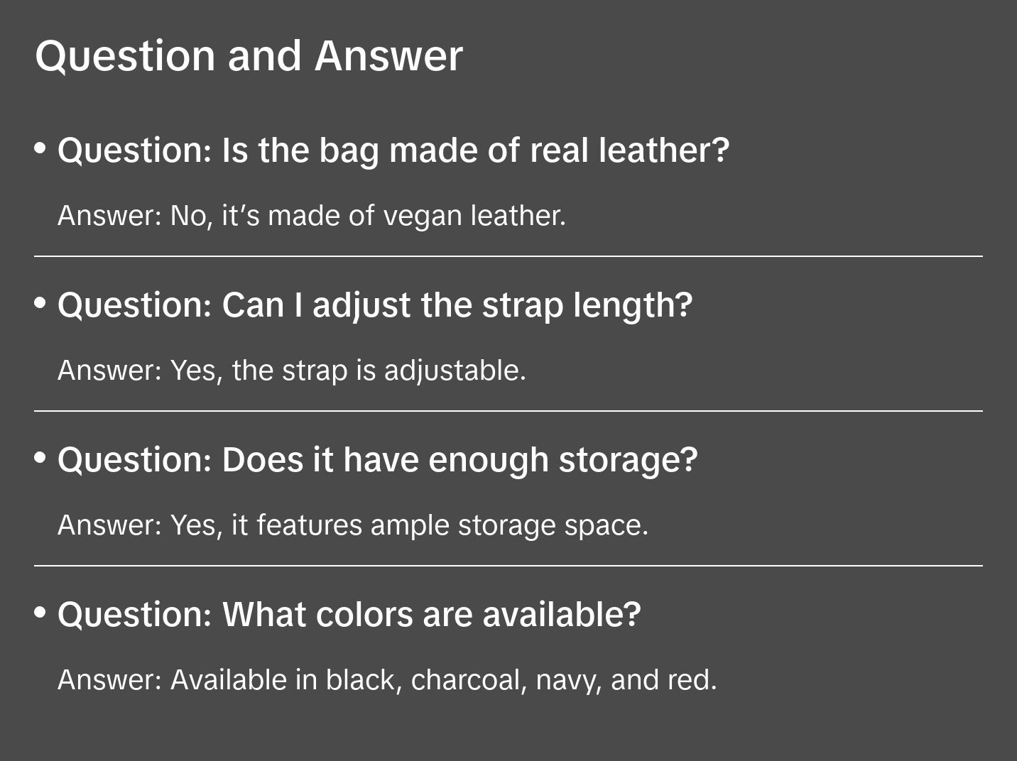 Stylish Vegan Leather Crossbody Sling Bag with Adjustable Strap