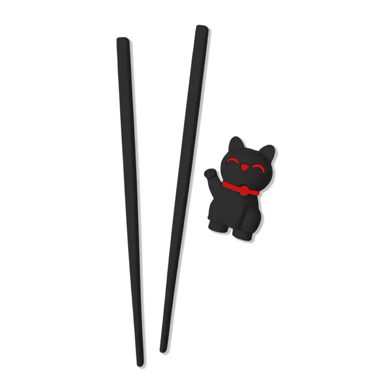 Training Chopsticks with Lucky Cat Design - Easy-to-Use Cutlery for Dining, Ideal for Learning Chopstick Techniques