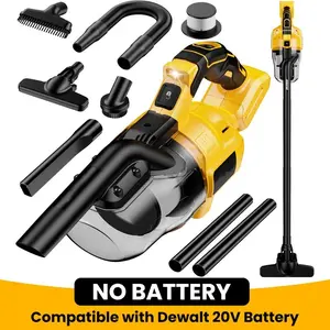 【No Batteries】Handheld Cordless Vacuum for De.walt 20V Battery, 5 in 1 Handheld Electric Vacuum Cleaner with 500W Powerful Motor, 46 CFM Portable Hand Vacuum with Filtration HEPA for Floor, Carpet, Car (Battery Not Included)