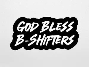 Firefighter God Bless B-Shifters Sticker Set - Includes Two 1"x3" Decals for Helmets & Lockers