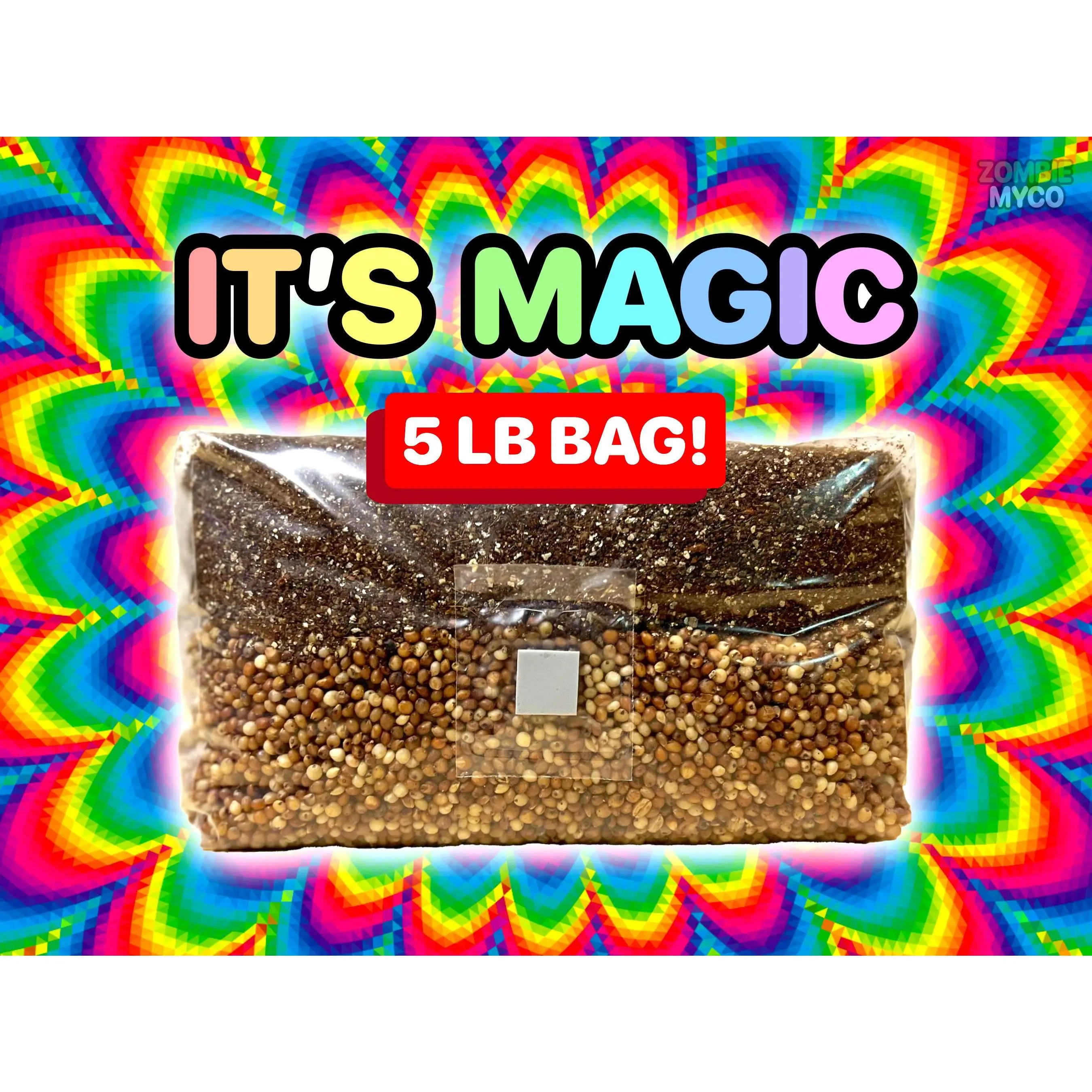 5lb Jumbo Size | Mushroom Grow Bag |  All In One Mushroom Grow Kit (5lb)