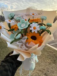 Turquoise and Sunflower Bouquet