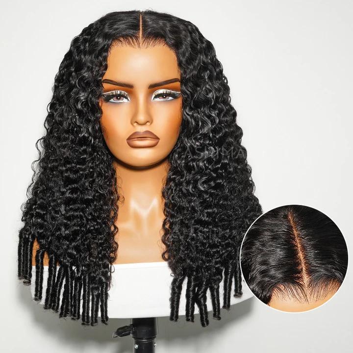 [Flash Sale] 20"(18"Same Price) Burmese Curly Wear Go Glueless 13x4 Lace Front Wigs Spiral Curl 180% Density Pull Go Wig Adjustable Cap Easy for Beginners Full Volume & Natural Edges Boho Human Drawstring Wig Natural Color