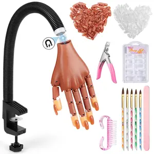 Magnetic Practice Hand for Acrylic Nails: Flexible Fake Nail Training Hand Practice - Manicure Hand Practice Kit for Beginners