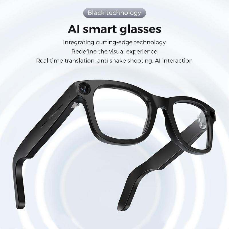 【Ivision6】AI Smart Glasses with 800W HD Camera – OpenAI Recognition, 1080P Anti-Shake Video, Real-Time Translation & Long Battery Life – Travel, Outdoor Adventures, Daily Fun, Hands-Free Convenience, Ideal Gift for Tech Enthusiasts & Frequent Travelers