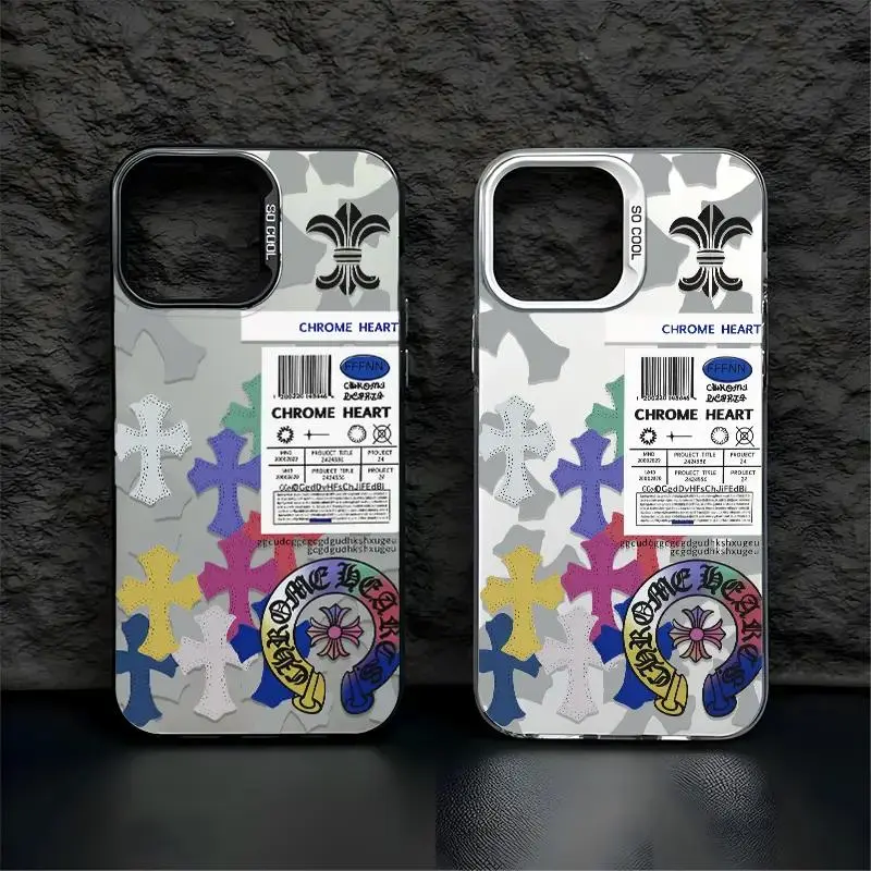 Suitable for iPhone 17, 16, 15, 14, 13, 12, 11 high-end cross shaped phone case, iPhone 16, 15 Plus shockproof cross shaped phone case for boys and girls
