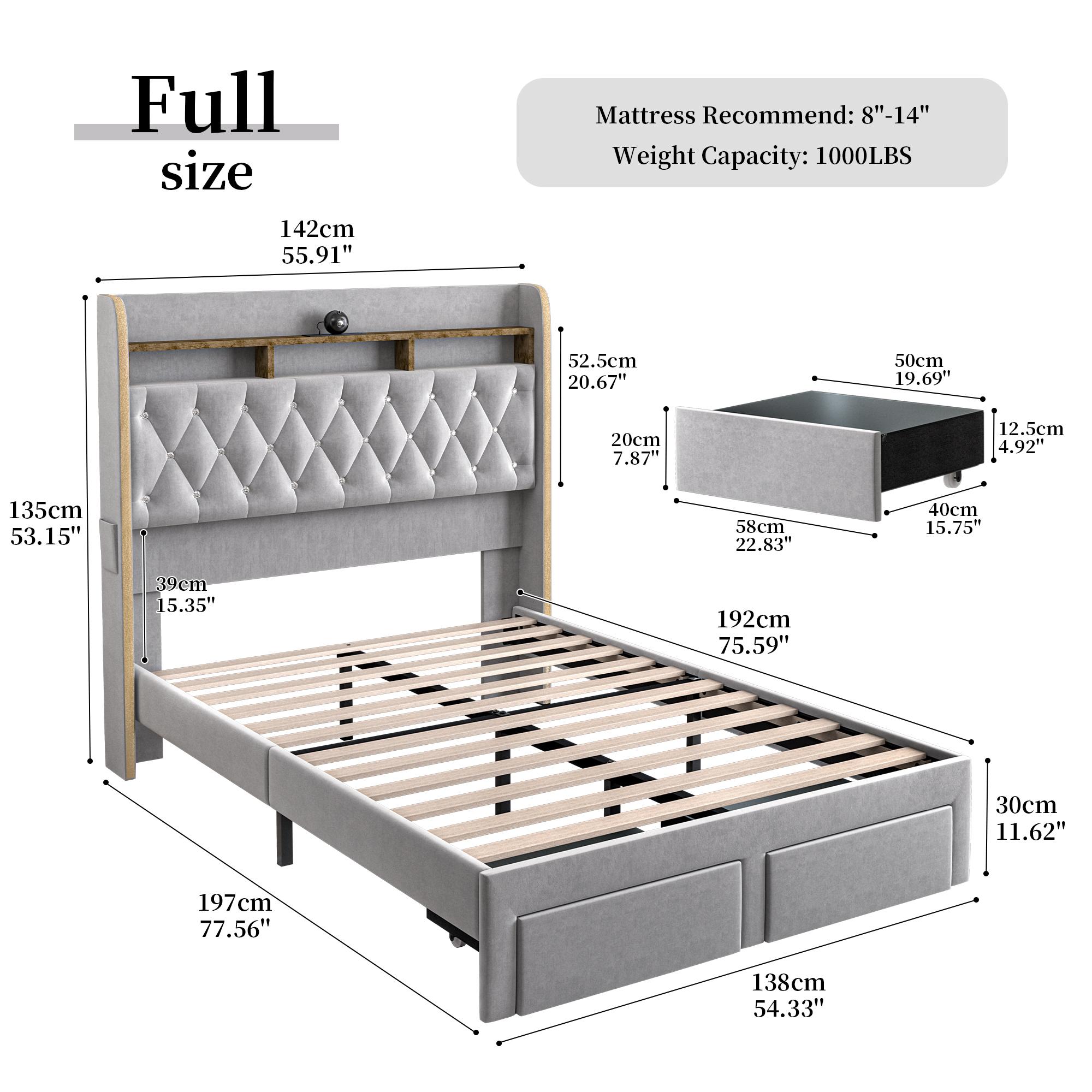 Queen LED Bed Frame with Storage Drawers, Full Size Upholstered Platform Beds with Galaxy Star Projector Charging Station Speaker, King Aurora Bedframe with 2-Tier Storage Headboard, Twin Bed, Noise-Free, PU Leather White Black, Velvet Gray Pink Queen LED Bed Frame with Storage Drawers, Full Size Upholstered Platform Beds with Galaxy Star Projector Charging Station Speaker, King Aurora Bedframe with 2-Tier Storage Headboard, Twin Bed, Noise-Free, PU Leather White Black, Velvet Gray Pink