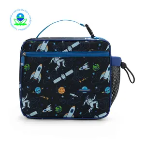 Mexs Kids Lunch Bag Reusable Insulated Lunch Box Girls Boys Portable Cooler Lunchbox for School