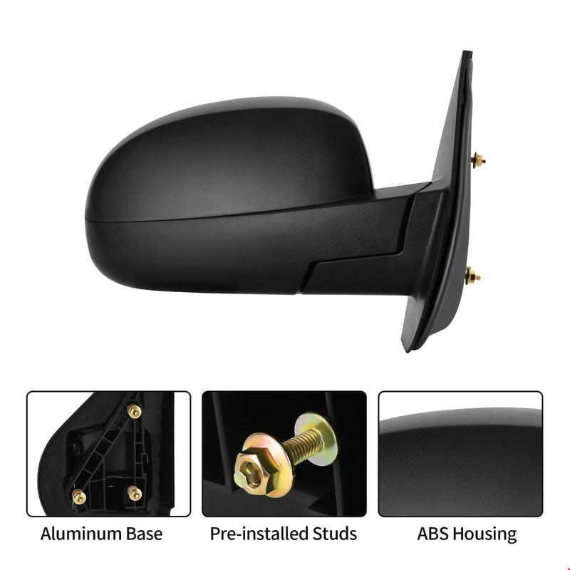 【Springtok】YITAMOTOR Right/Left Passenger Side Mirror Compatible with 08-14 Silverado Sierra 2500 3500, 07-13 Silverado Sierra 1500, Manual Folding Black