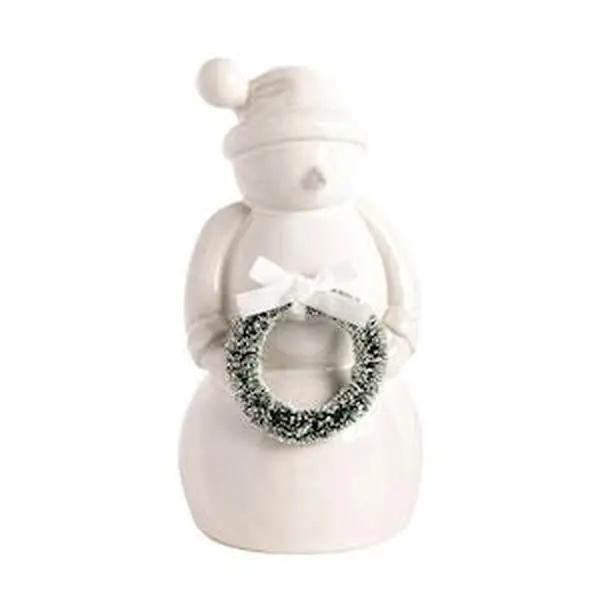 Large White Ceramic Snowman