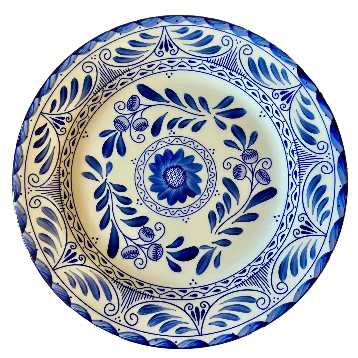 Mexican Dinnerware Porcelain Talavera Collection- Dinner Plate 10.6"