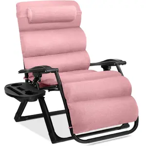 Best Choice Products Oversized Zero Gravity Chair, Folding Recliner w/ Removable Cushion, Side Tray Best Choice Products Oversized Zero Gravity Chair, Folding Recliner w/ Removable Cushion, Side Tray