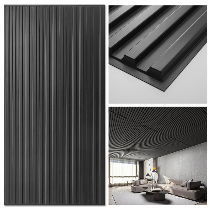 Art3d 12-Pack 24x48in Modern Drop Ceiling Tiles PVC Wall Panels for Living Room or Office Interiors, Easy Installation Dramatic Transformation