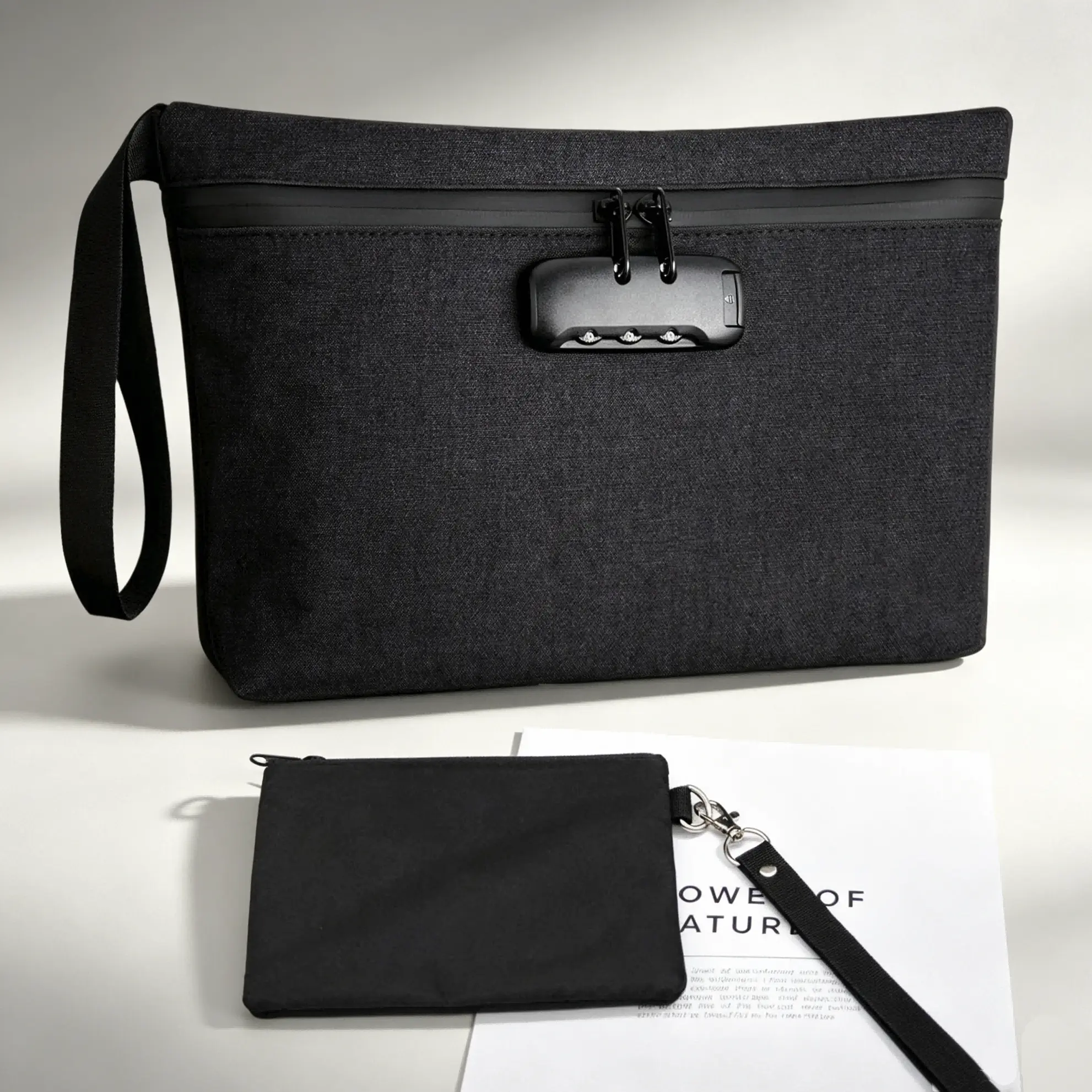 Smell-Resistant storage Bag Set with Combination Lock, Large Small Travel Pouches and Resealable Bags for Home Outdoor Use