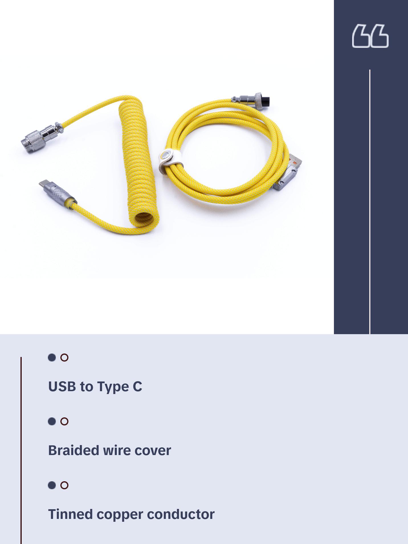 NYLON BRAIDED COILED AVIATOR CABLES