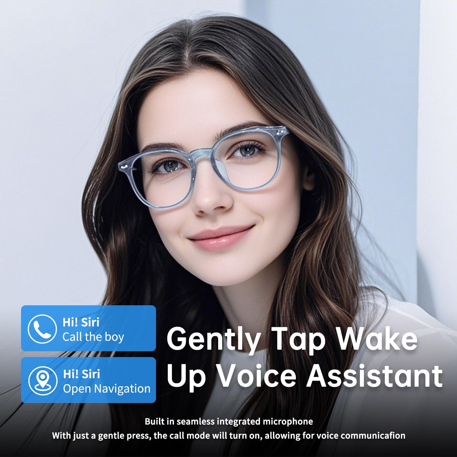 VUB smart translation glasses feature automatically adjusting polarized lenses, a built-in speaker, microphone, and blue light blocking, allowing users to listen to music and make phone calls.