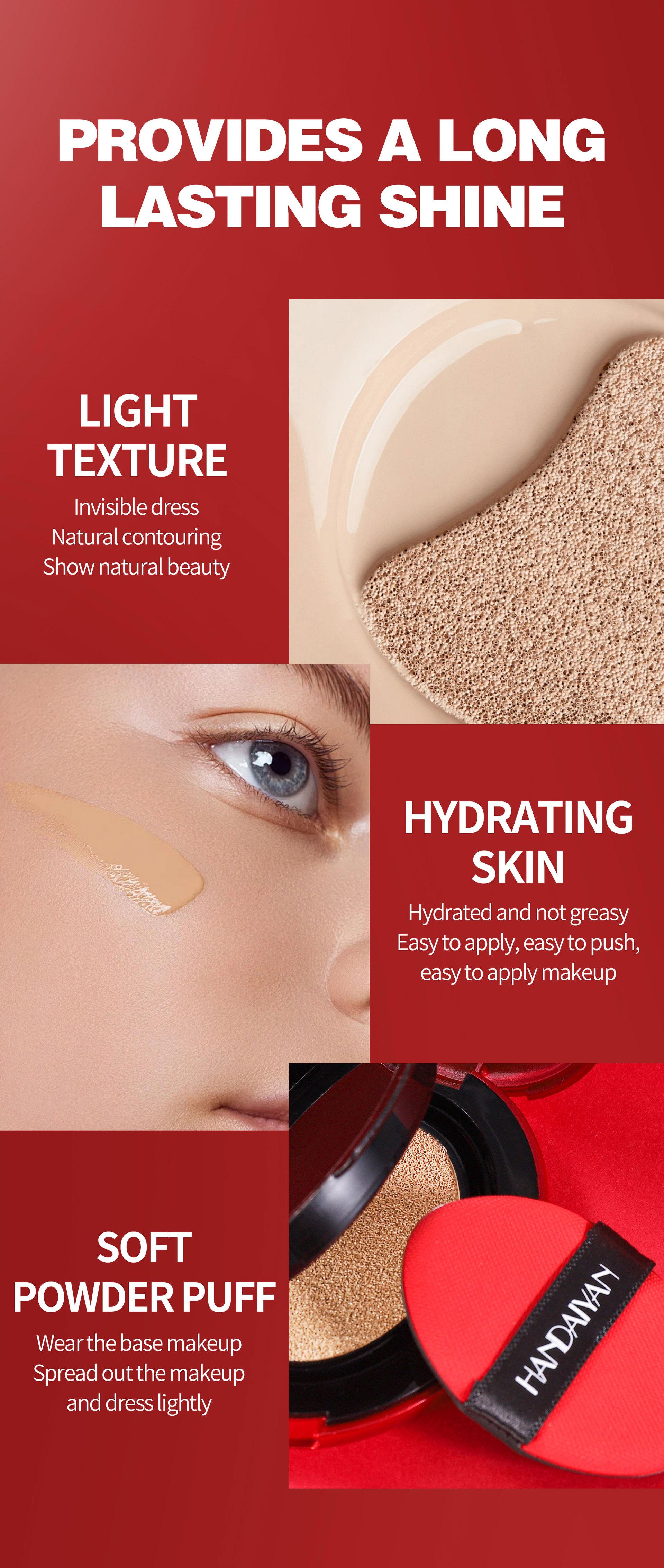 Dewy Serum Cushion Foundation, Medium To Full Coverage With Skincare Benefits, For A Radiant Hydrated Glow.
