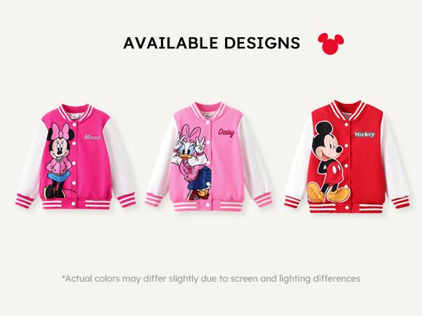 Disney Minnie Mickey Stitch Princess Frozen Elsa Marvel Jacket Lightweight Coat Button-Up Color Block Sweatshirt for Kids 2-14 Years Disney Minnie Mickey Stitch Princess Frozen Elsa Marvel Jacket Lightweight Coat Button-Up Color Block Sweatshirt for Kids 2-14 Years