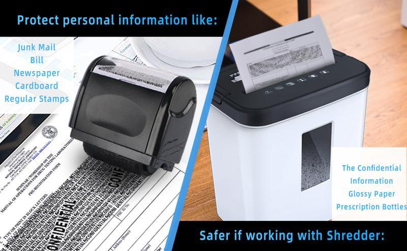 Privacy Protection Security Roller Stamp 2-Pack Address & Billing Info Blocker 100m Long-Lasting Roll for Home Office Mailing Essentials