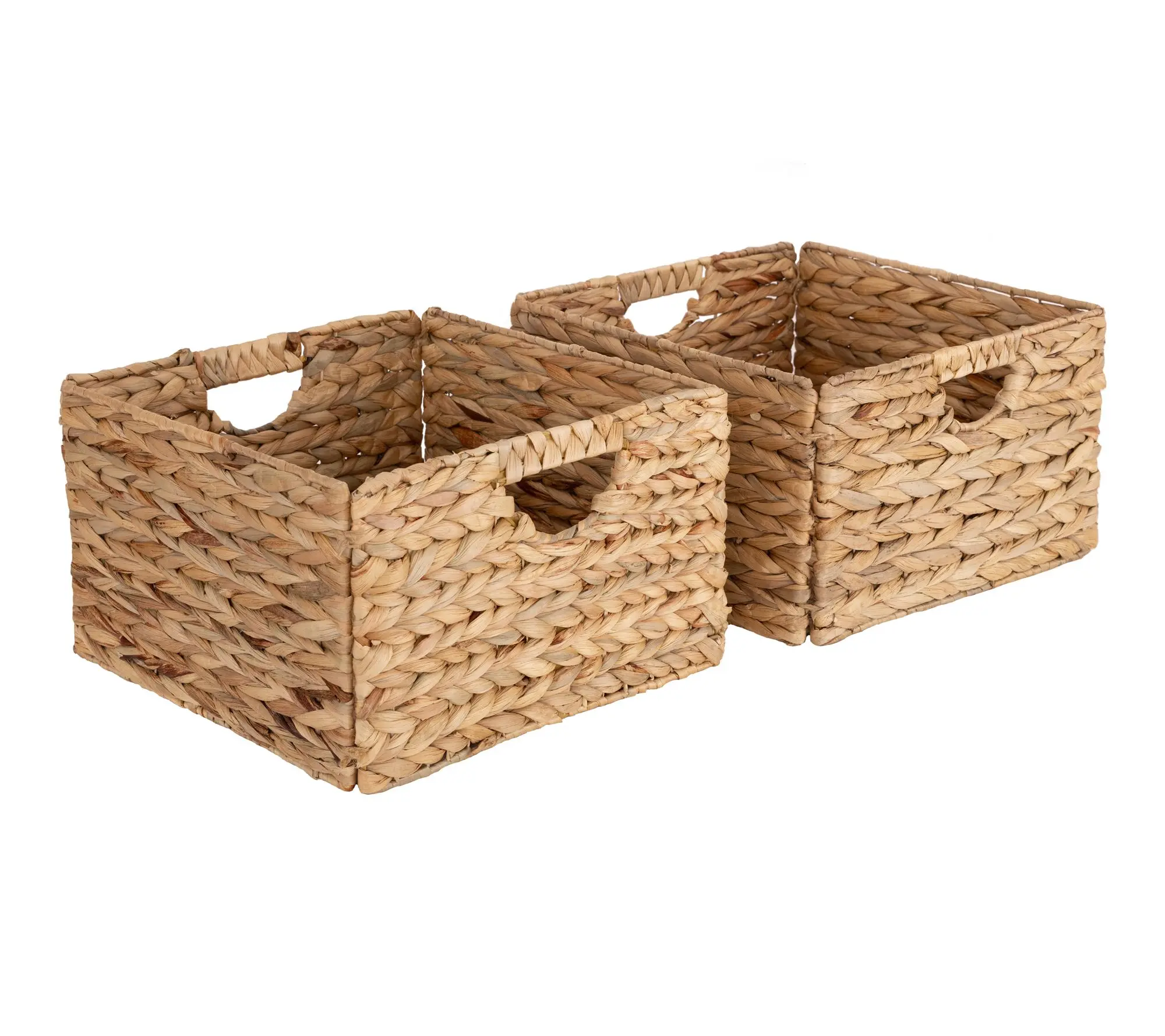 Seville Classics Water Hyacinth Storage 2-Pack Basket Set Seville Classics Water Hyacinth Storage 2-Pack Basket Set