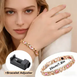 Energy magnet , eco-friendly alloy with diamonds, adjustable ladies' wristband, Trendy Jewelry  for Her
