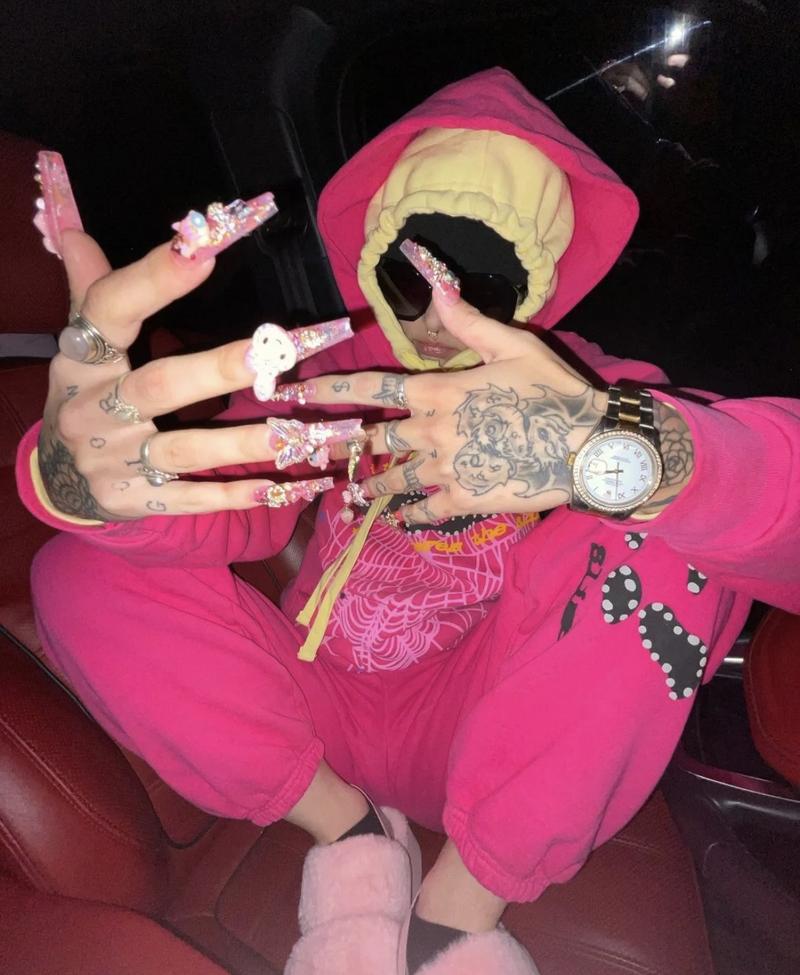 Nevermind the Spider, Here's the Slime - Unisex Hoodie Print Short Fashion Menswear Sweaters Tops Letter & Spider Web Print for pattern Autumn Hoodie