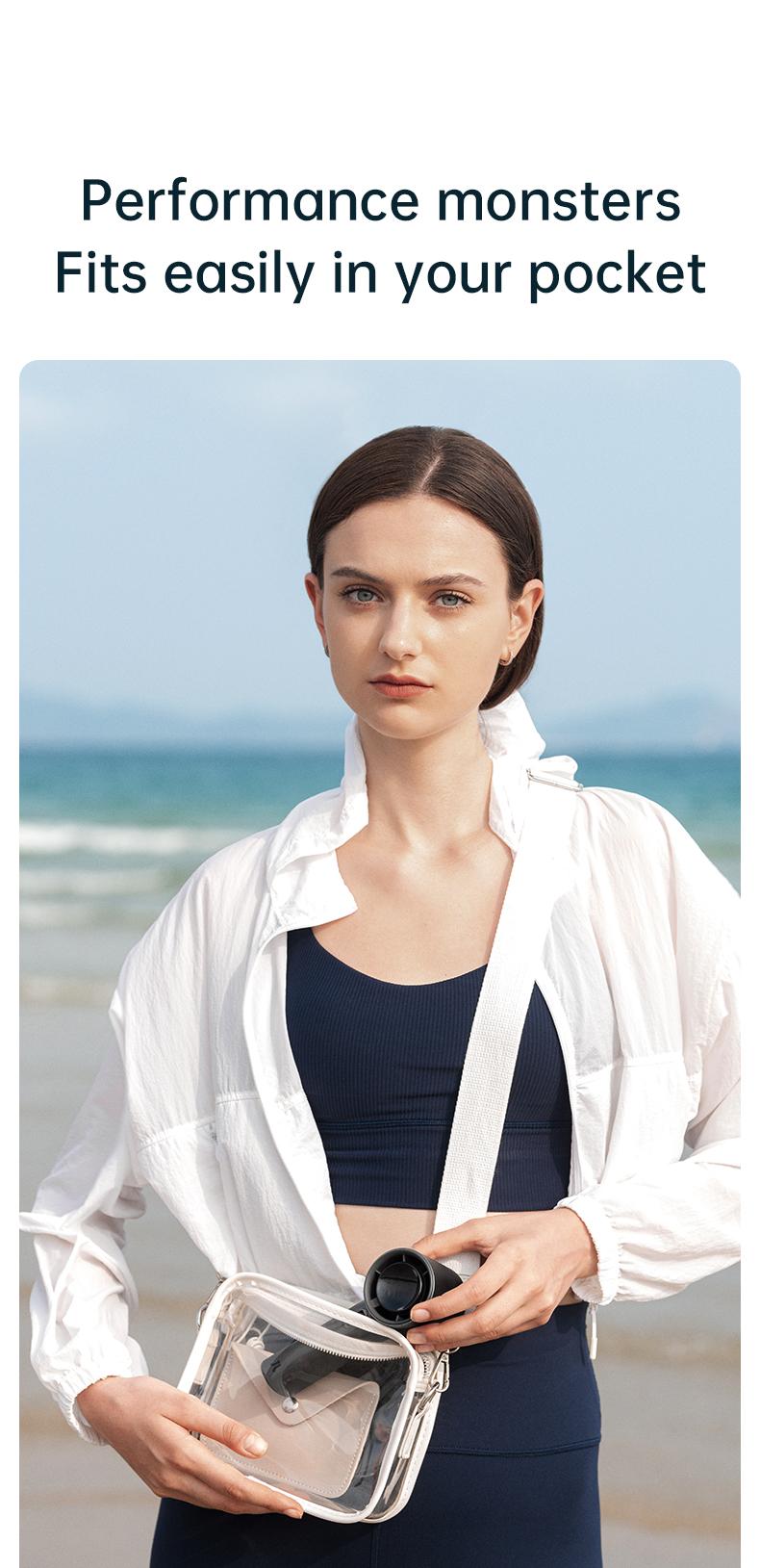 JISULIFE Handheld Fan Pro1S - 5000mAh Rechargeable, Metal Body, Digital Display, Turbo 9 m/s, 3-15h Cooling, USB Fast Charging, Travel/Outdoor