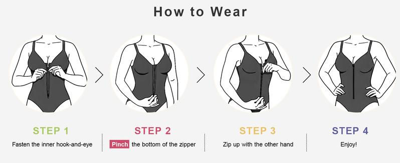 SHAPERX Shapewear for Women Tummy Control Bodysuits Zip-Up Comfort Shapewear Breathable Suitable for Everyday Wear SHAPERX Shapewear for Women Tummy Control Bodysuits Zip-Up Comfort Shapewear Breathable Suitable for Everyday Wear