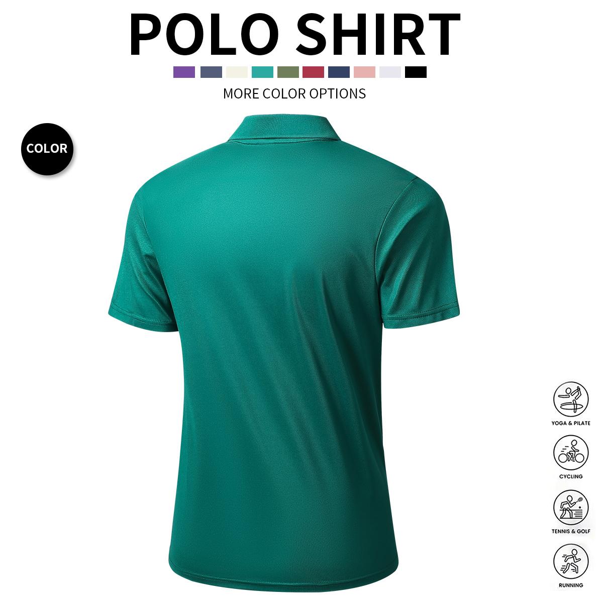 Men's 3-Pack Short-Sleeve Polo Shirt, Casual Summer Golf & Weekend Wear, Breathable Knit Fabric, Regular Fit, Casual Apparel, Activewear Athletic Sports Clothing