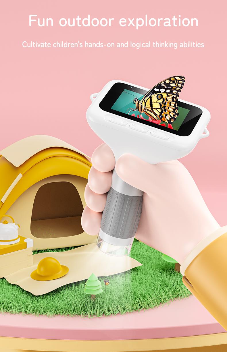 INSKAM 2025 Upgraded 4K Compound Microscope, 3" IPS Screen,100X-1000X STEM Educational Science Toys,Multiple Color,Learning tools,Christmas & Birthday Gifts for Age 5 6 7 8 9 10 11 12 Girls & Boys