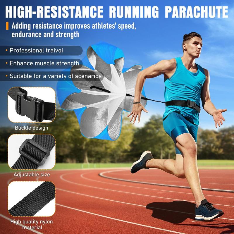 Agility Ladder, Agility Speed Training Equipment Set, 20ft Speed Ladder, 12 Soccer Cones, 4 Hurdles, Jump Rope, Running Parachute, suitable for foot movements, coordination and agility training