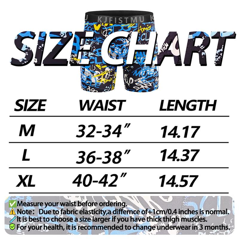 KJFISTMU 10-piece men's printed boxer briefs, casual, comfortable, and breathable, antibacterial and odor-resistant, long-lasting shape retention. Soft daily wear underwear, suitable for year-round wear, elastic boxer briefs for men. Menswear Socks