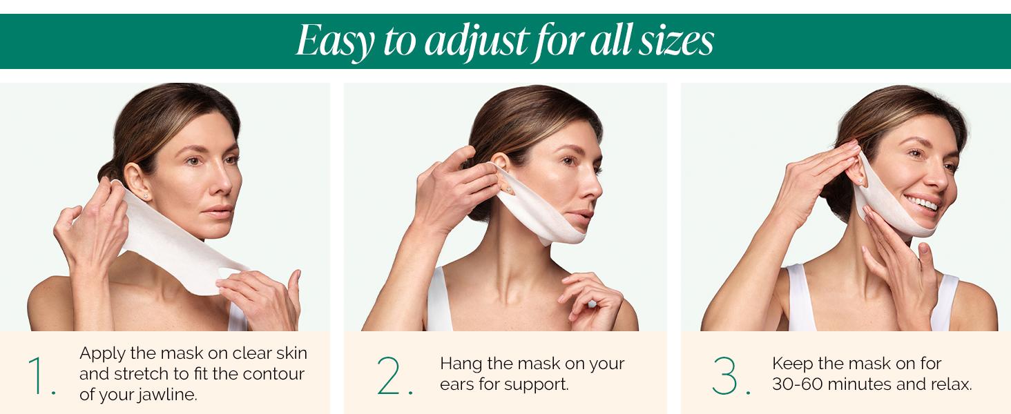 PLANTIFIQUE V-Line Lifting Mask - Double-Chin Remover - Snatched Jawline - Vegan Mask - Smooths Fine Lines - Hypoallergenic Fabric - Korean Beauty