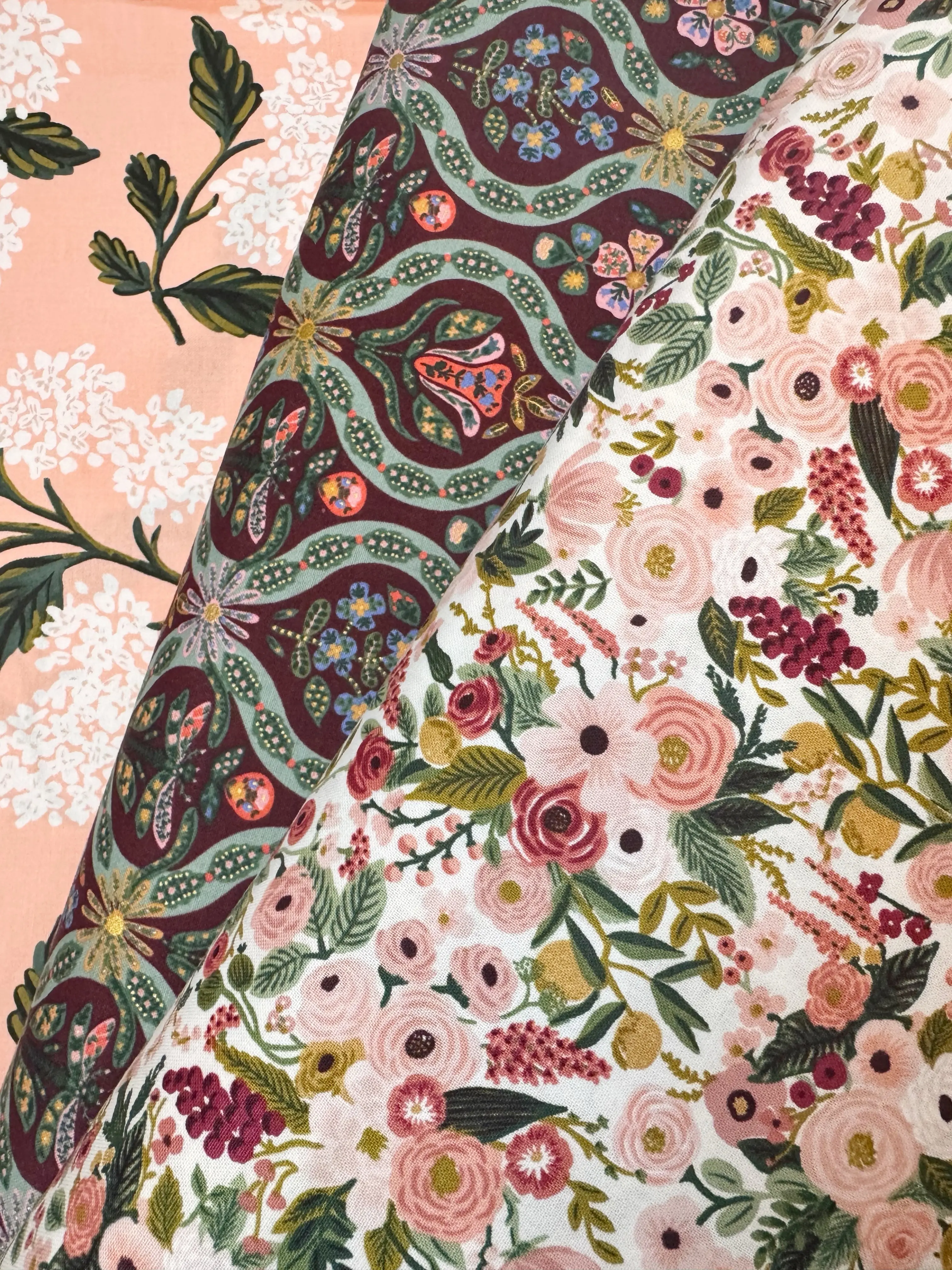 Rifle Paper Co. Blush and Bramble Fat Quarter Fabric Pack - Sewing & Craft Textile Bundle