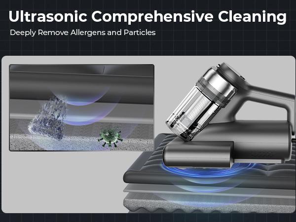 Teant Mattress Vacuum Cleaner for Dust Mites Removal,(14kPa/18kPa)  Bed Vacuum with UV-C Light & 149°F Hot Air & Aroma Tablet & LED Display, Hyper Helix Motor& Powerful Suction Double-Cup Handheld Vacuum Cleaner With HEPA Filter for Bed Couch Sofa Carpet