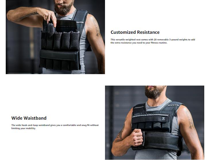 【SpringStatements】ZELUS 23lb/30lb/60lb Weighted Vests with Adjustable Weights,Rucking Vest for Men, Women, Workout, Running, Strength Training, Rucking, Jogging,Bone Health, Core & Posture Boost| Gym Outfits, All Seasons Gift Idea SpringStatements