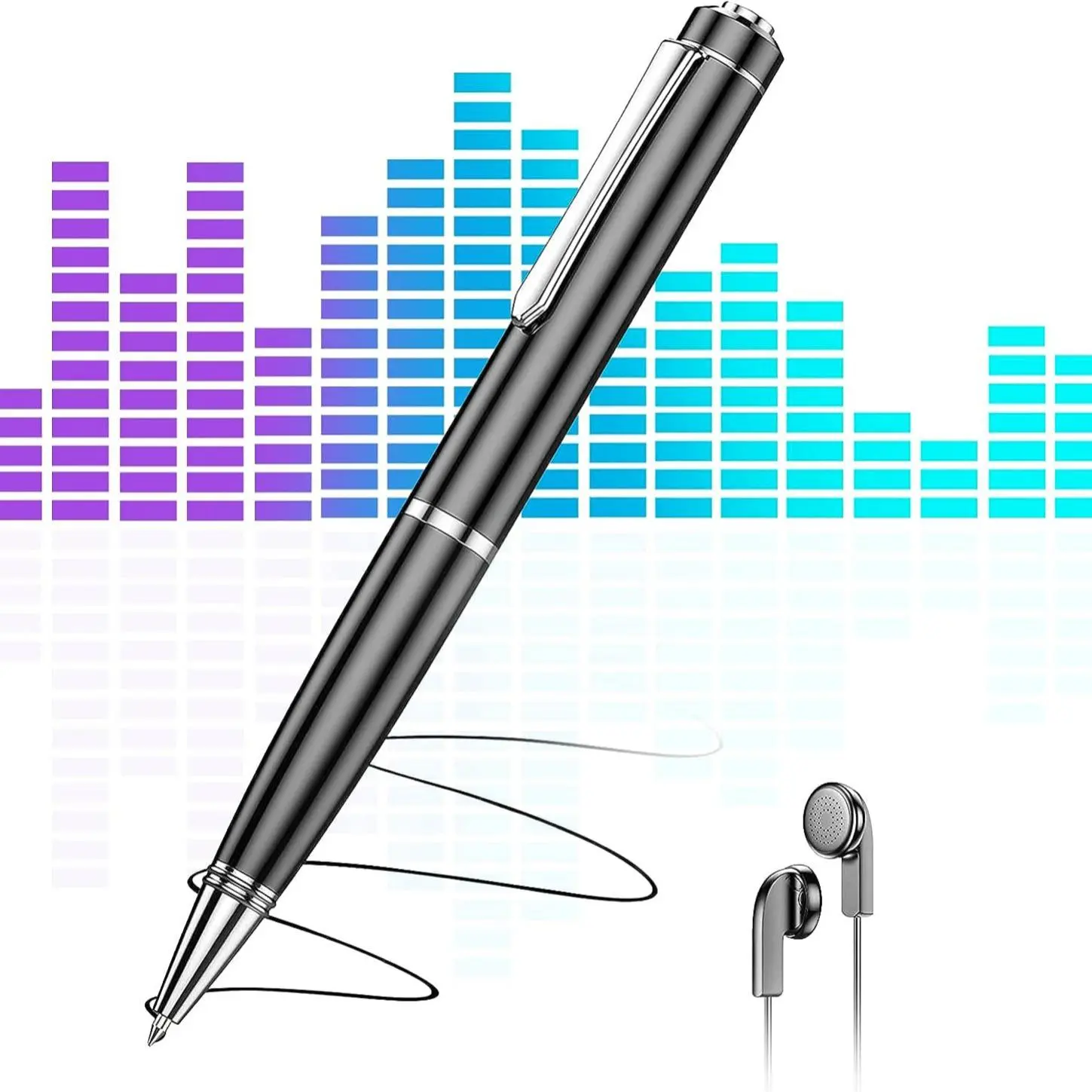 PAKIDA Portable Digital Voice Recorder, Rechargeable Mini Recorder, Noise Cancelling Recording Equipment for Lecture, Meeting, Course, Voice Recorder Pen, Noise Canceling Recorder