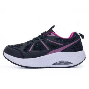 AOV Women Glitter Arch Support Sneakers | Comfort Walking Shoes for PF | Stylish Tennis Shoes